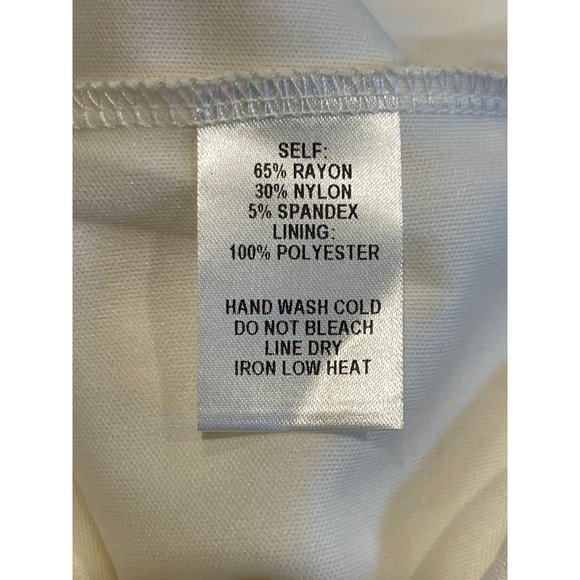 Lulu's Womens Bodycon Dress Front Keyhole Mock Neck Back Zip White Size Medium - Picture 11 of 12